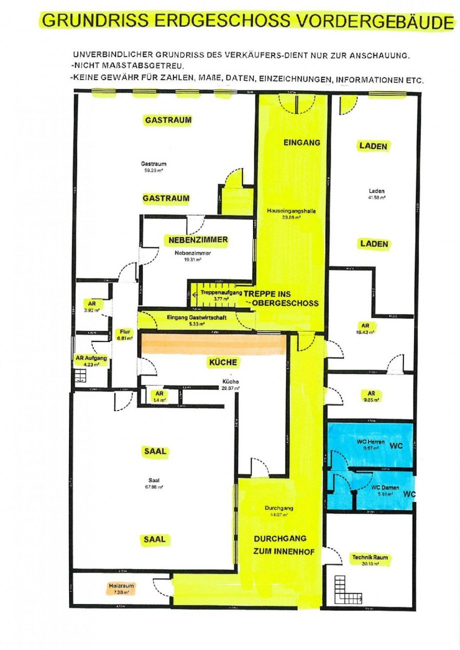 4 Grundriss Erdgeschoss Vordergeb�ude Mehrfamilienhaus Bamberg