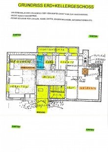 4 Grundriss Erd Kellergeschoss Keine Gew�hr STEGAURACH-SEEH�FLEIN: FREISTEHENDER  BUNGALOW AUF ca.1732m2 F�R 524.000,-EURO