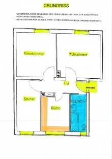 6 Grundriss Keine Gew�hr BAMBERG-N�HE BAHNHOF: 3-ZIMMER-WOHNUNG(= SOFORT FREI!!) + BAD MIT FENSTER F�R 169.000,-EURO