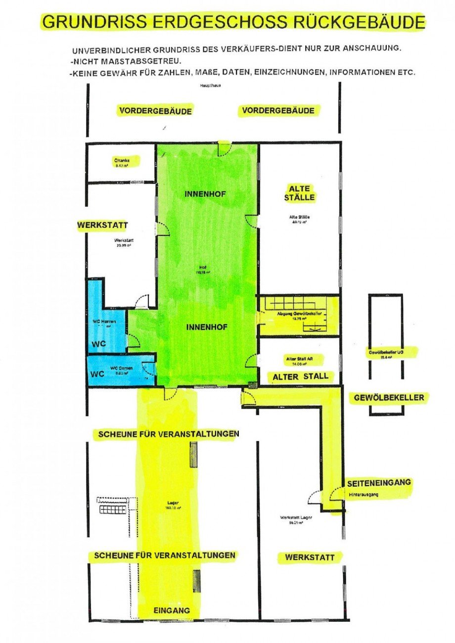 19 Grundriss Erdgeschoss R�CKGEB�UDE Mehrfamilienhaus Bamberg