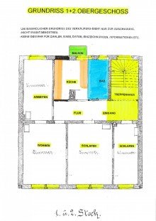 14 Grundriss 1.+2.Obergeschoss Keine Gew�hr BAMBERG-N�HE KETTENBR�CKE: HAUS MIT 4 WOHNUNGEN (= 1 WOHN. LEER!!) AUF 220m2 F�R 759.000,-EURO