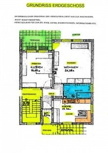 4 Grundriss Erdgeschoss Keine Gew�hr WARUM NICHT RECKENDORF? FREISTEHENDES HAUS ZUM KOMPLETT-SANIEREN+2 GARAGEN-673m2 F�R 185.000,-EURO