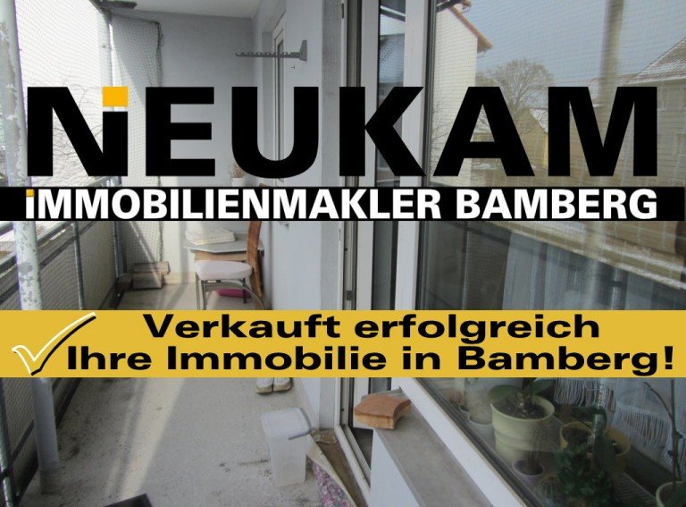 1 Balkon Bamberg Wohnung BAMBERG-OST-N�HE BAMBADOS: 3-ZIMMER-WOHNUNG(=ca.63m2)+BAD MIT FENSTER+ BALKON F�R 154.000,-EURO