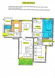 3 Grundriss Keine Gew�hr BAMBERG-N.BAHNHOF:12.840,-EURO MIETEp.a-MODERNISIERTE 3-1/2-ZIMMER-WOHNUNG+BALKON F�R 325.000,-EURO