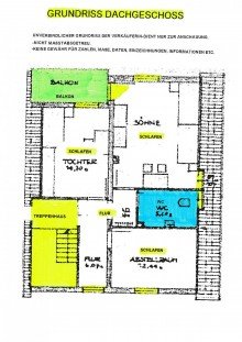 15 Grundriss Dachgeschoss Keine Gew�hr WARUM NICHT RECKENDORF? FREISTEHENDES HAUS ZUM KOMPLETT-SANIEREN+2 GARAGEN-673m2 F�R 185.000,-EURO