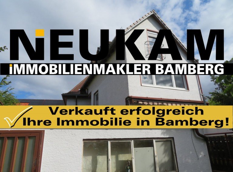 1 Ansicht Bamberg Haus BAMBERG-OST N�HE ST.HEINRICH: GROSSES STADTHAUS+GARAGE ZUM RENOVIEREN AUF ca.571m2 F�R 395.000,-EURO
