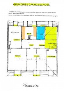 22 Grundriss Dachgeschoss Keine Gew�hr BAMBERG-N�HE KETTENBR�CKE: HAUS MIT 4 WOHNUNGEN (= 1 WOHN. LEER!!) AUF 220m2 F�R 759.000,-EURO