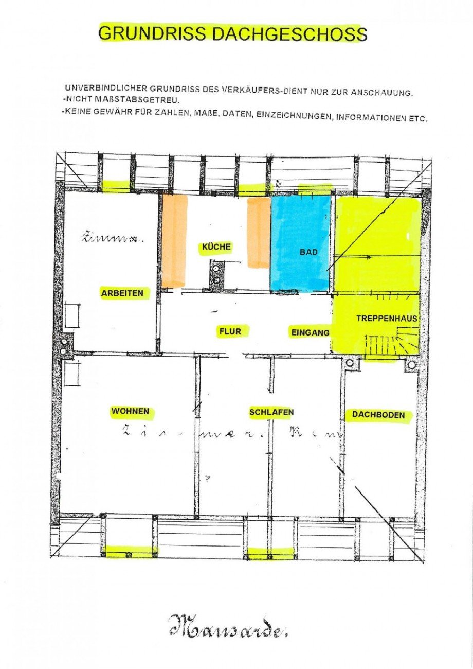 22 Grundriss Dachgeschoss Keine Gew�hr Mehrfamilienhaus Bamberg