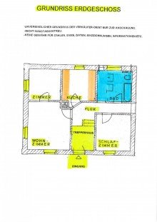 4 Erdgeschoss Grundriss Keine Gew�hr STEGAURACH: FREISTEH.HAUS+B�RO+LAGERHALLE ZUM KOMPLETT-RENOVIEREN AUF ca.1079m2 F�R 379.000,-EURO